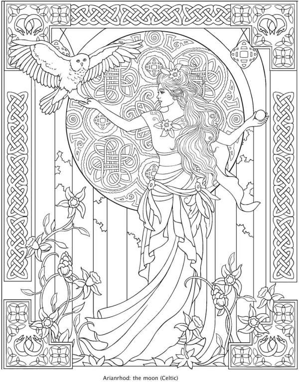 3 FREE Gorgeous Goddess Coloring Pages