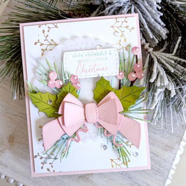 12+ Floral and Botanical Handmade Christmas Card Ideas