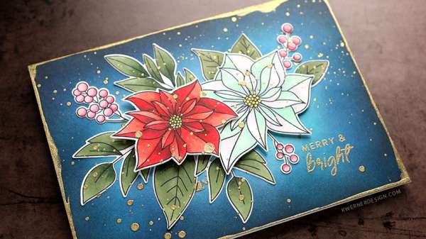 12+ Floral and Botanical Handmade Christmas Card Ideas