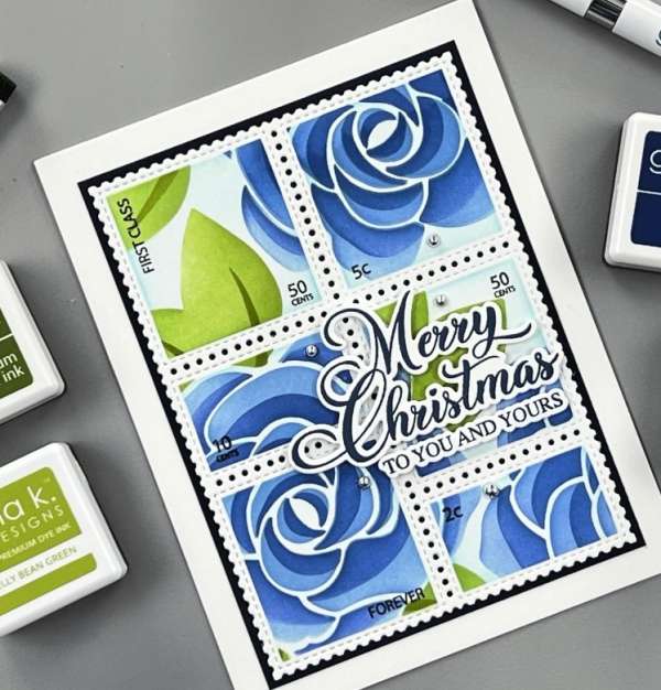 12+ Floral and Botanical Handmade Christmas Card Ideas