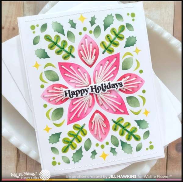 12+ Floral and Botanical Handmade Christmas Card Ideas