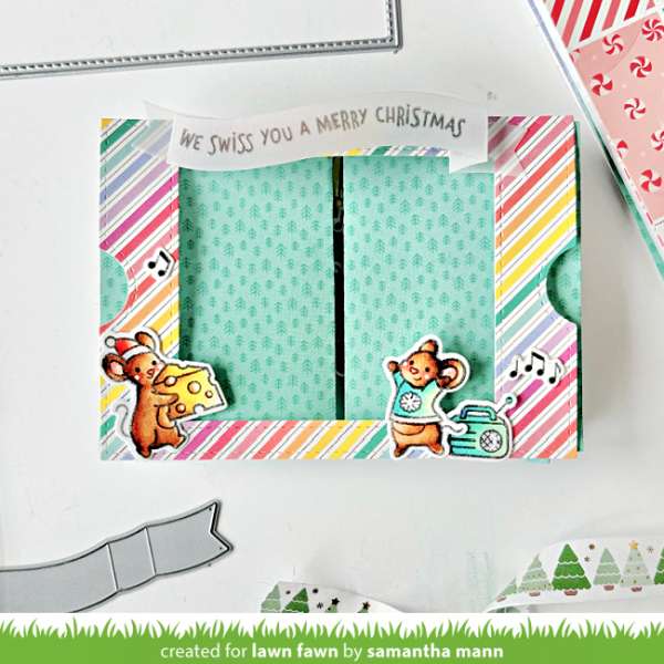 Christmas Mice Interactive Diorama Card