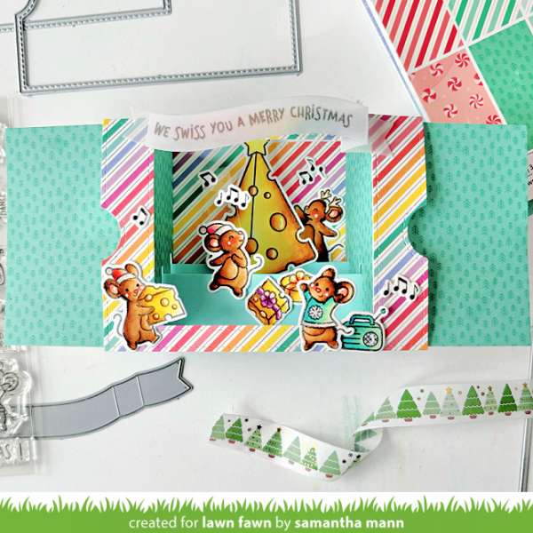 Christmas Mice Interactive Diorama Card