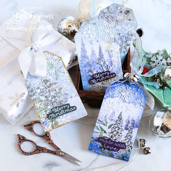 12+ Handmade Christmas Gift Tag Ideas with Stamps and Dies