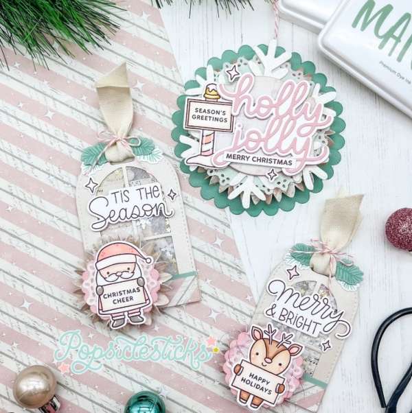 12+ Handmade Christmas Gift Tag Ideas with Stamps and Dies