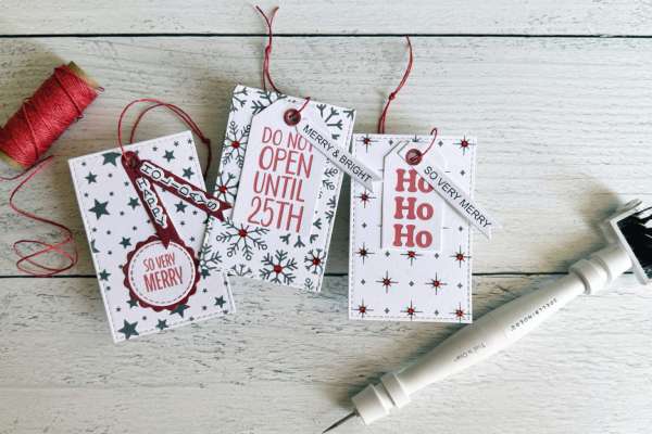 12+ Handmade Christmas Gift Tag Ideas with Stamps and Dies