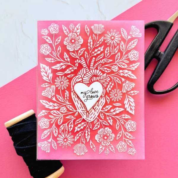 12 Handmade Floral Valentine's Day Card Ideas