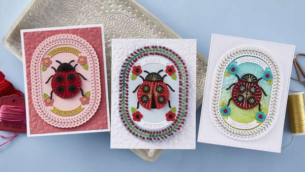 How to Make a Stitched Ladybug Card