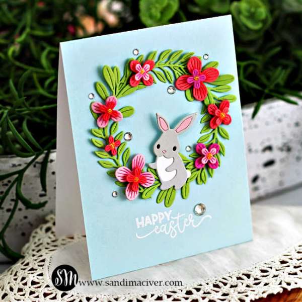 How to Make Easter Bunny Wreath Cards