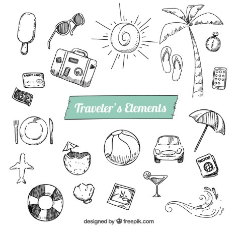 20+ FREE Beach Vacation Digital Stamps