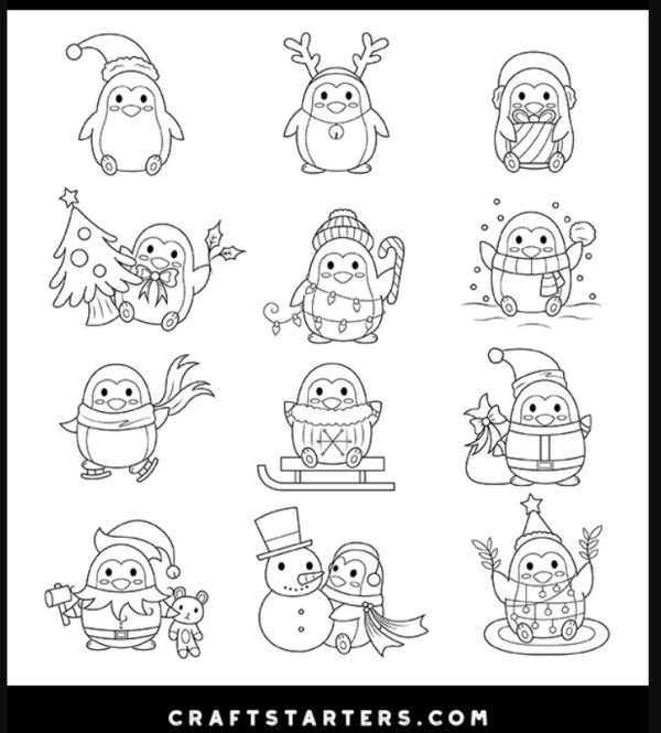 12 FREE Penguin Digital Stamps – Card Making 12 FREE Penguin Digital Stamps – Card Making