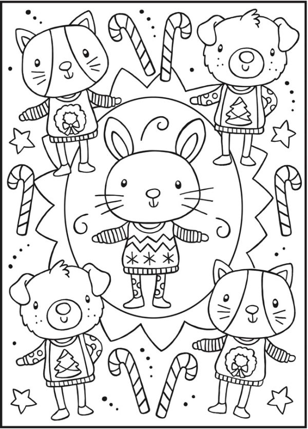6 FREE Christmas Coloring Pages
