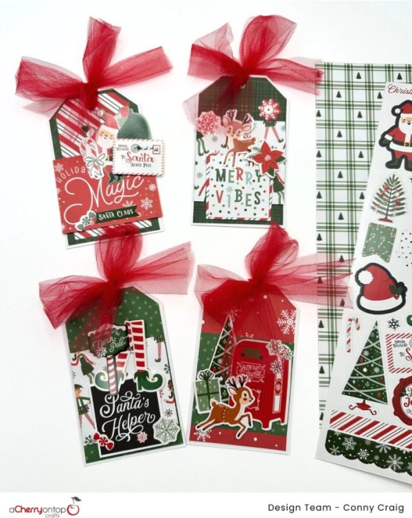 12+ Handmade Christmas Gift Tag Ideas with Stamps and Dies