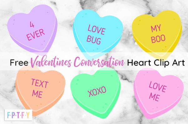 FREE Conversation Hearts Valentine Printable
