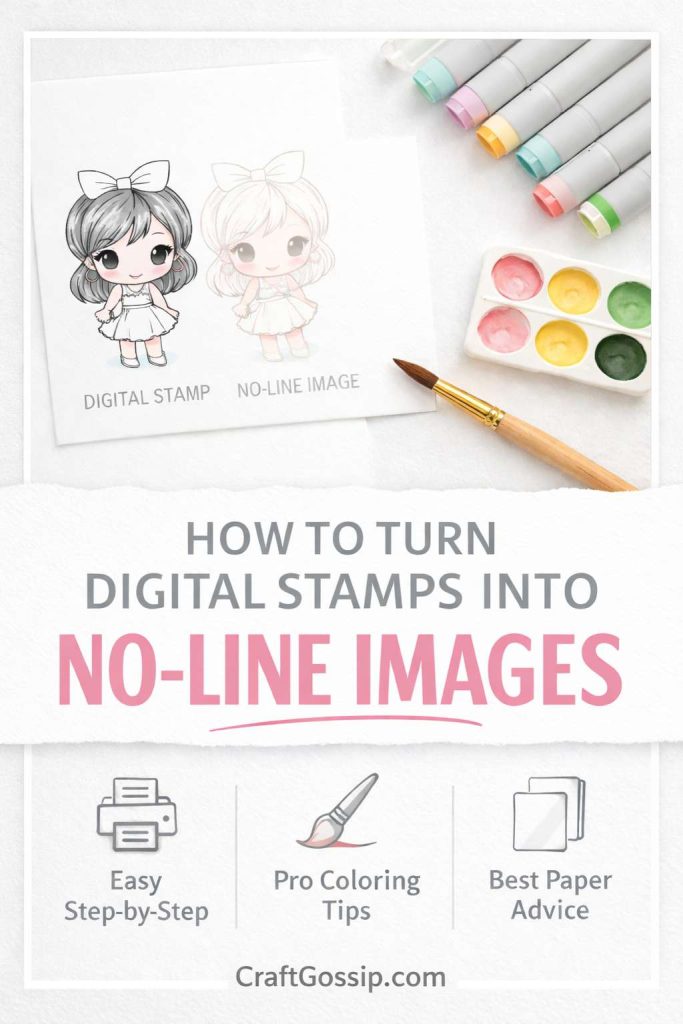 How to Turn Digital Stamps Into No-Line Images (Step-by-Step Guide for Cardmakers)