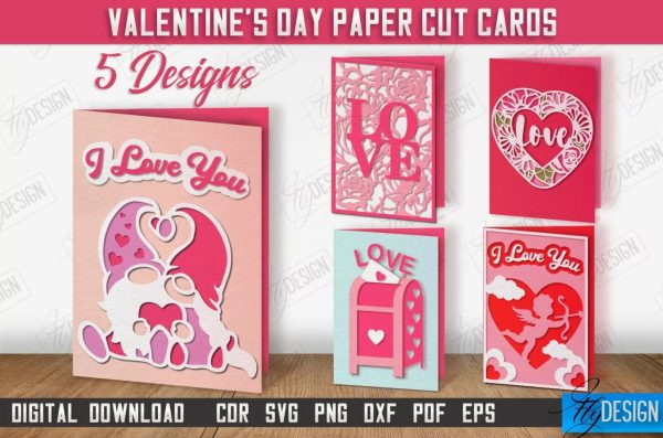 5 FREE Valentine's Day Card SVG Cut Files
