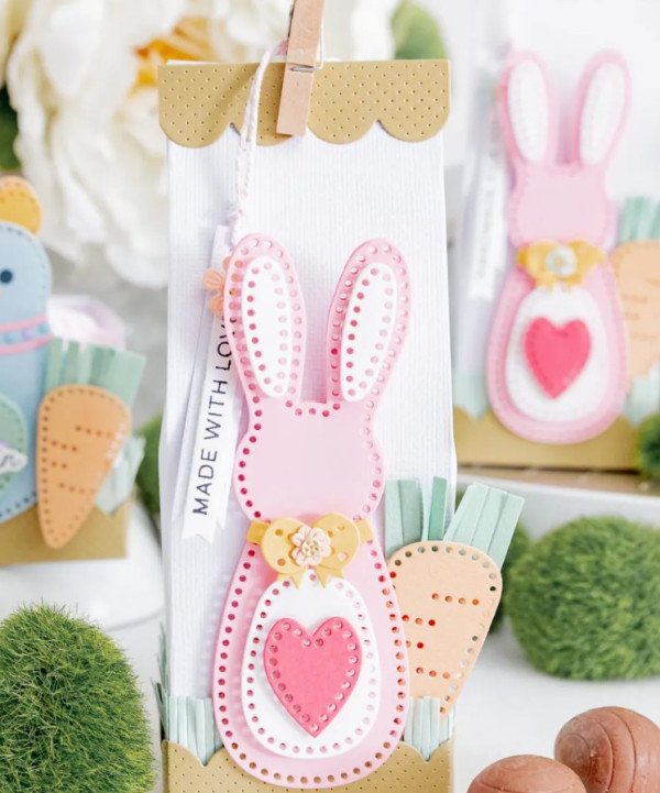 12 Easter Treat Bags and Boxes made with Paper Crafting Supplies