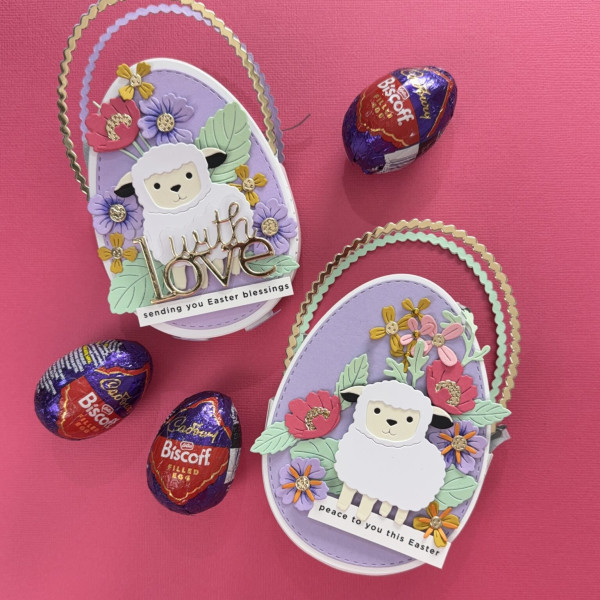 12 Easter Treat Bags and Boxes made with Paper Crafting Supplies