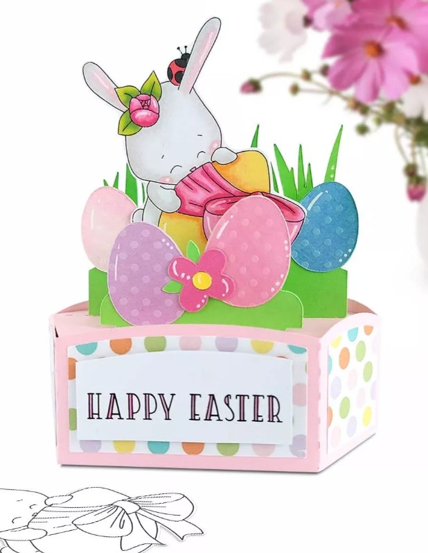 12 Easter Treat Bags and Boxes made with Paper Crafting Supplies
