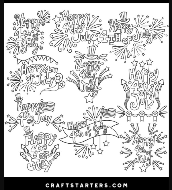 10 FREE 4th of July Digital Stamps