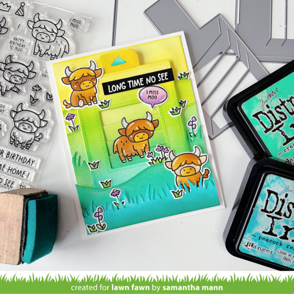 How to Make a Picture Changer Card with Highland Cows (the new "it" animal?)