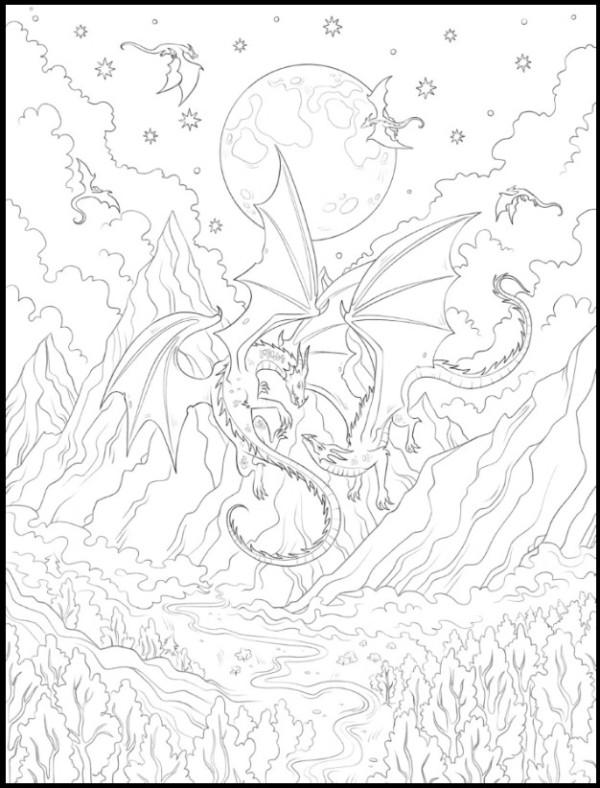 3 FREE Dark Romantasy Coloring Pages