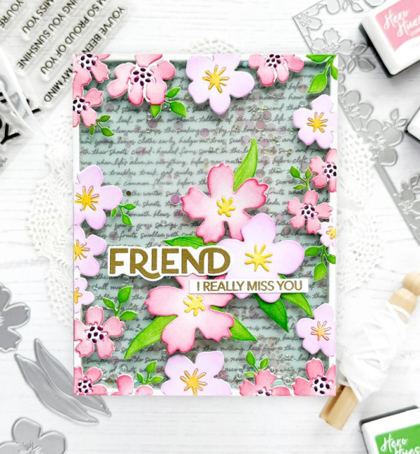 How to Make a Floral Frame Shaker Card