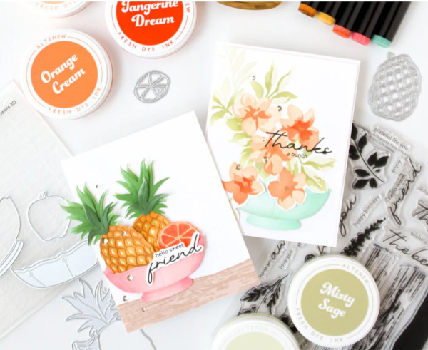 12 Handmade Card Ideas with Tropical Vibes