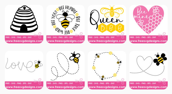 20+ Bee Digital Stamps and Die Cut Files