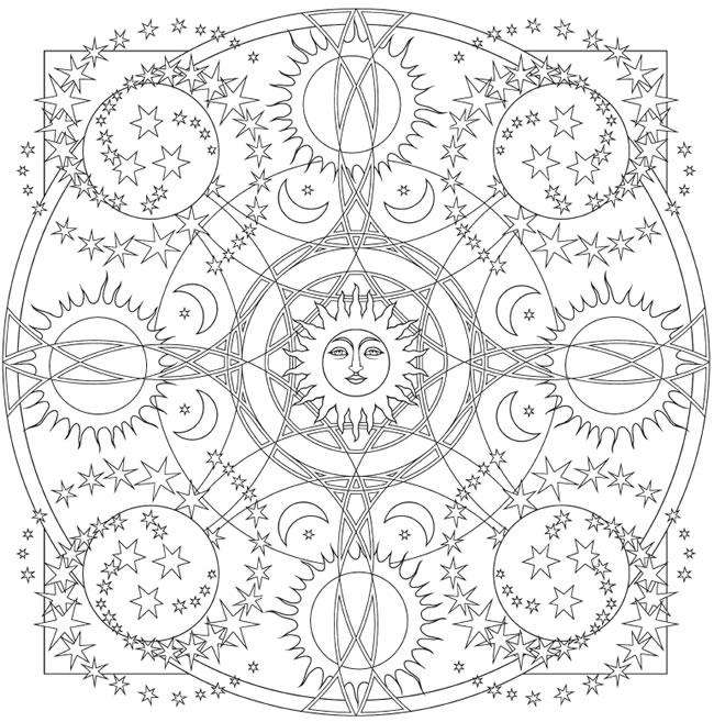 6 Free Celestial Coloring Pages