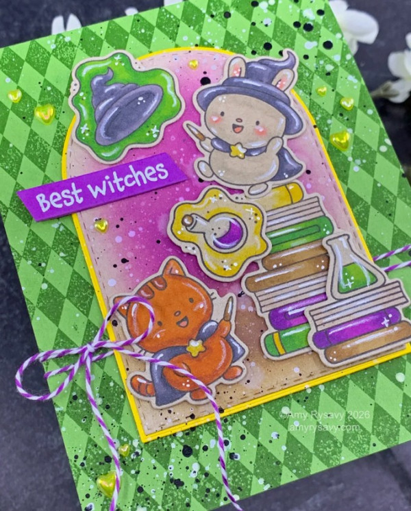 How to Color on Kraft Cardstock with Alcohol Markers for a Halloween Card